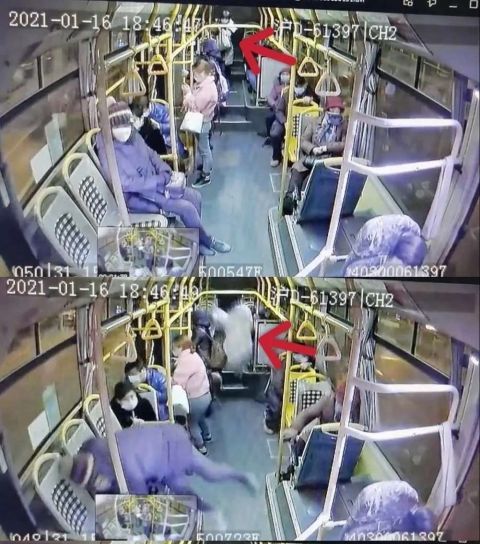 公交車與出租車擦碰急剎致女子摔倒身亡，責任誰來承擔？